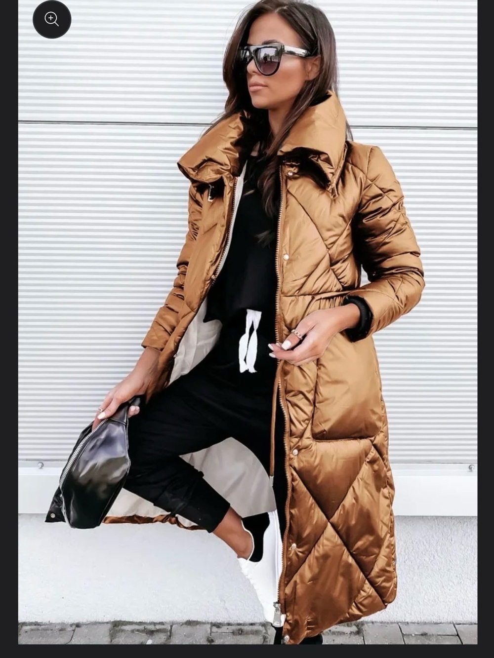 Glam Shimmering Women's Down Jacket, Parka Long Coat-S- never worn
